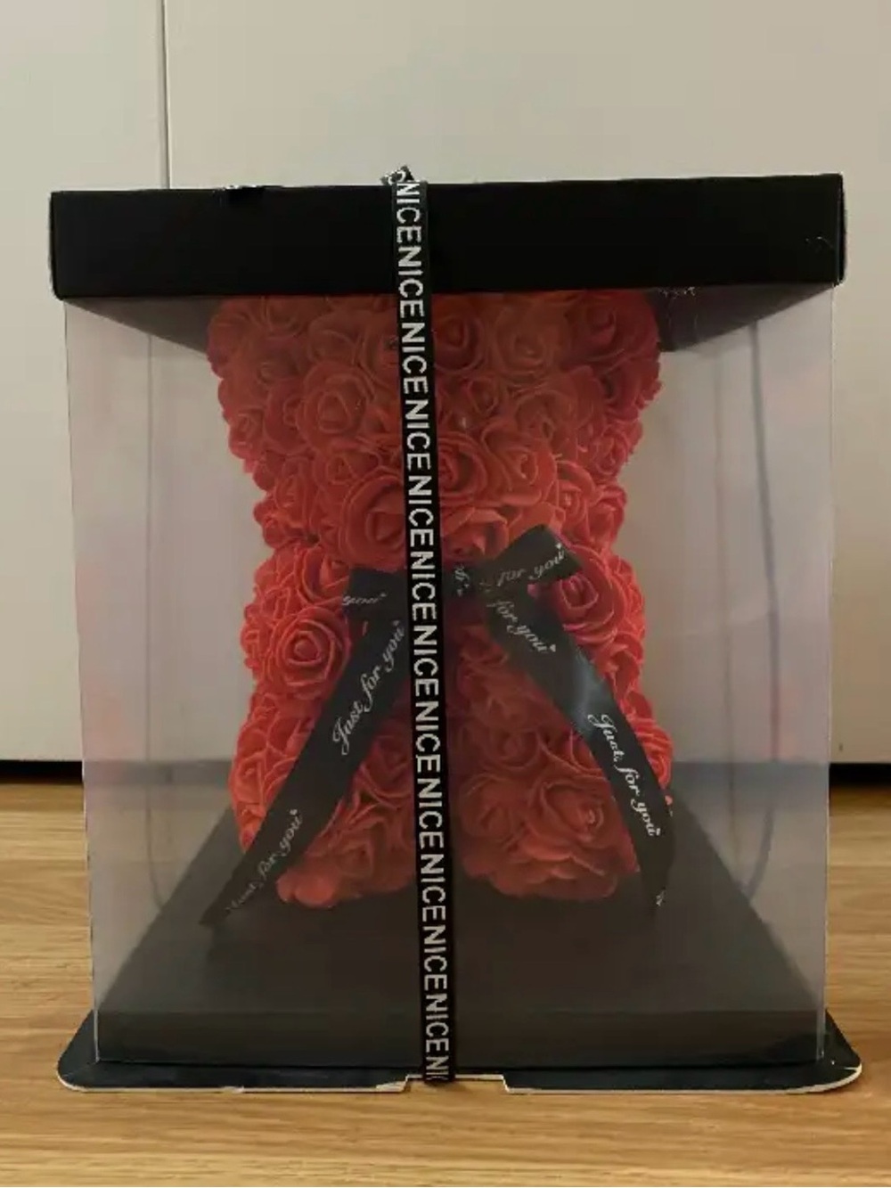 Red Rose Bear in Display Box -